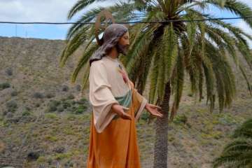 Misa y procesión del Sagrado Corazón de Jesús en La Higuera Canaria (Foto Francisco Javier Santana)